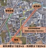 現地から「秋津」駅・「新秋津」駅までの道のり　配置図