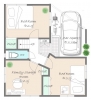 【間取図（1階）】一階部分の3部屋は、形こそ違えどあなたの使用用途に応じて、子供部屋・書斎・主寝室などの多種多様な部屋へと様変わり。
