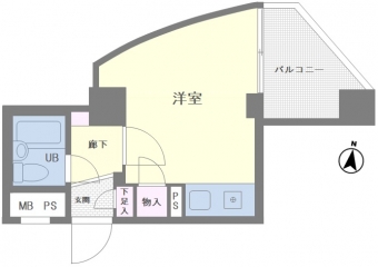 3階部分・角住戸、バルコニーは早稲田通りの反対向きです。